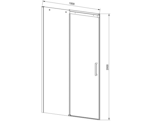 Душевая дверь Vincea DiceVDS-4D150CLGM 150 см, профиль вороненая сталь, стекло прозрачное