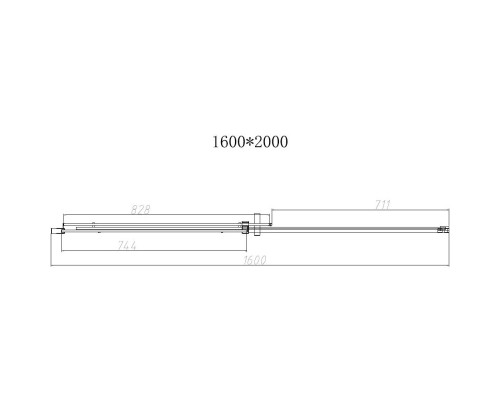 Душевая дверь Vincea Dice VDS-4D160CLGM 160 см, профиль вороненая сталь, стекло прозрачное