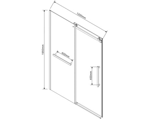 Душевая дверь Vincea Como Soft VDS-1CS120CLGM 120 см, профиль вороненая сталь, стекло прозрачное