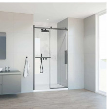 Душевая дверь Vincea Como Soft VDS-1CS120CLGM 120 см, профиль вороненая сталь, стекло прозрачное