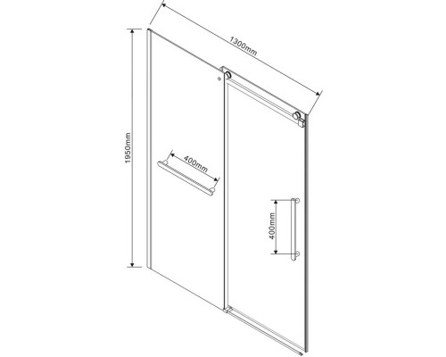 Душевая дверь Vincea Como Soft VDS-1CS130CLGM 130 см, профиль вороненая сталь, стекло прозрачное