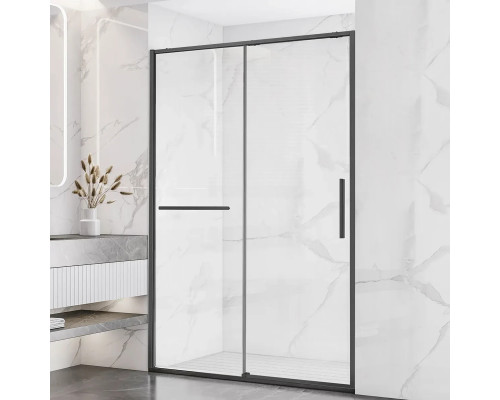 Душевая дверь Vincea Slim Soft VDS-1SS130CLGM 130 см, профиль вороненая сталь, стекло прозрачное