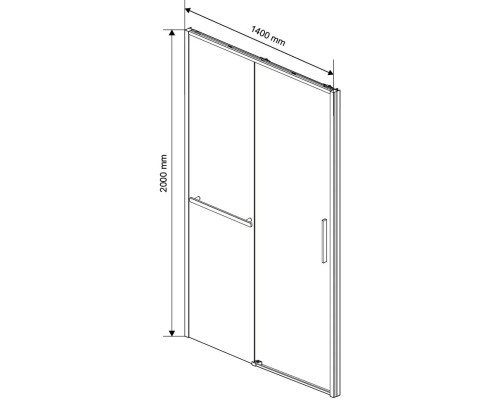 Душевая дверь Vincea Slim Soft VDS-1SS140CLG 140 см, профиль золотой матовый, стекло прозрачное