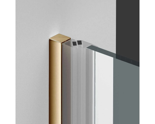 Душевая дверь Vincea Alpha VDP-3AL800CLG 80 см, профиль золотой матовый, стекло прозрачное