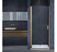 Душевая дверь Vincea Alpha VDP-3AL800CLG 80 см, профиль золотой матовый, стекло прозрачное