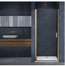 Душевая дверь Vincea Alpha VDP-3AL800CLG 80 см, профиль золотой матовый, стекло прозрачное
