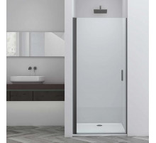 Душевая дверь Vincea Alpha VDP-3AL800CLGM 80 см, профиль вороненая сталь, стекло прозрачное