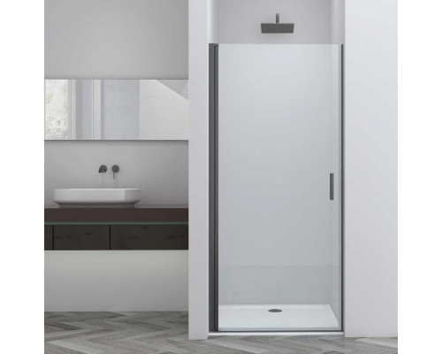 Душевая дверь Vincea Alpha VDP-3AL800CLGM 80 см, профиль вороненая сталь, стекло прозрачное