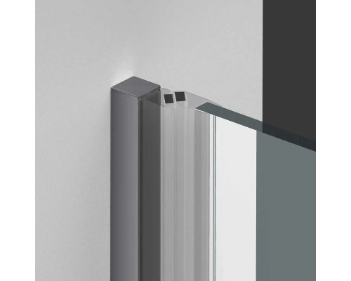 Душевая дверь Vincea Alpha VDP-3AL800CLGM 80 см, профиль вороненая сталь, стекло прозрачное