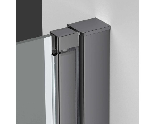 Душевая дверь Vincea Alpha VDP-3AL800CLGM 80 см, профиль вороненая сталь, стекло прозрачное