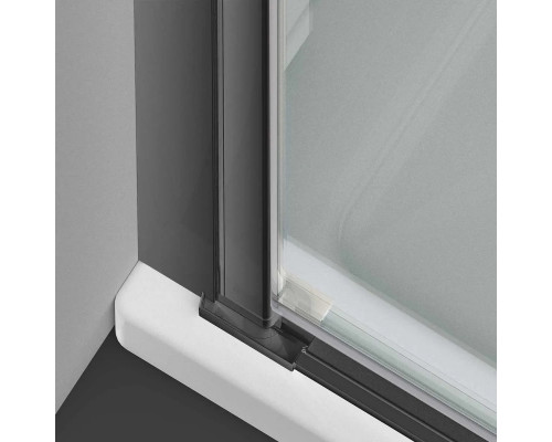 Душевая дверь Vincea Alpha VDP-3AL800CLGM 80 см, профиль вороненая сталь, стекло прозрачное