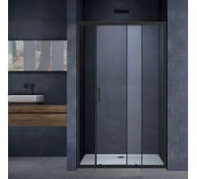 Душевая дверь Vincea Alpha VDS-3AL110CLB 110 см, профиль черный матовый, стекло прозрачное