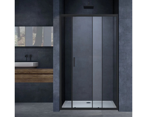Душевая дверь Vincea Alpha VDS-3AL110CLB 110 см, профиль черный матовый, стекло прозрачное