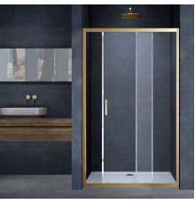 Душевая дверь Vincea Alpha VDS-3AL110CLG 110 см, профиль золотой матовый, стекло прозрачное
