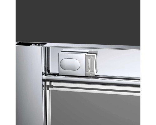 Душевая дверь Vincea Alpha VDS-3AL110CLGM 110 см, профиль вороненая сталь, стекло прозрачное