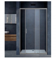 Душевая дверь Vincea Alpha VDS-3AL140CLGM 140 см, профиль вороненая сталь, стекло прозрачное