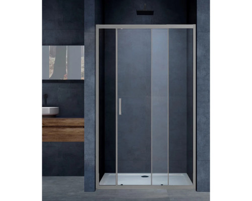 Душевая дверь Vincea Alpha VDS-3AL120CLGM 120 см, профиль вороненая сталь, стекло прозрачное