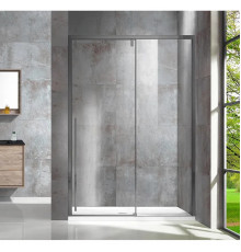 Душевая дверь Vincea Lugano VDS-1L130CLGM-1 130 см, профиль вороненая сталь, стекло прозрачное