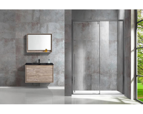 Душевая дверь Vincea Lugano VDS-1L130CLGM-1 130 см, профиль вороненая сталь, стекло прозрачное