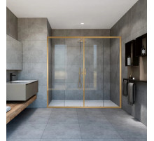 Душевая дверь Vincea Garda VDS-1G2170CLG 170 см, профиль золотой матовый, стекло прозрачное