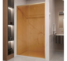 Душевая дверь Vincea Stella VDS-1ST120GSG 120 см, профиль золотой матовый, стекло янтарное