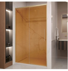 Душевая дверь Vincea Stella VDS-1ST120GSG 120 см, профиль золотой матовый, стекло янтарное