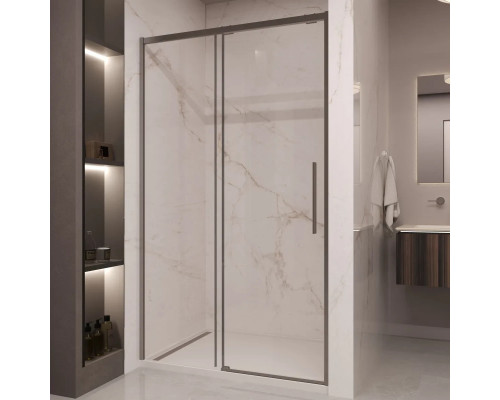 Душевая дверь Vincea Stella VDS-1ST130CLGM 130 см, профиль вороненая сталь, стекло прозрачное