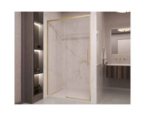 Душевая дверь Vincea Stella VDS-1ST140CLG 140 см, профиль золотой матовый, стекло прозрачное