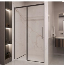 Душевая дверь Vincea Stella VDS-1ST150CLB 150 см, профиль черный матовый, стекло прозрачное