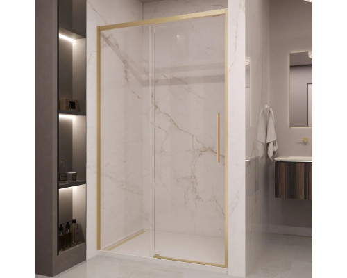 Душевая дверь Vincea Stella VDS-1ST150CLG 150 см, профиль золотой матовый, стекло прозрачное