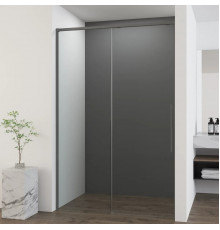 Душевая дверь Vincea Ultima VDS-7UL140CLGM 140 см, профиль вороненая сталь, стекло прозрачное