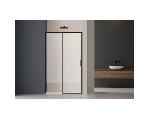 Душевая дверь Vincea Soft 2 VDS-3SO2110CLB 110 см, профиль черный матовый, стекло прозрачное