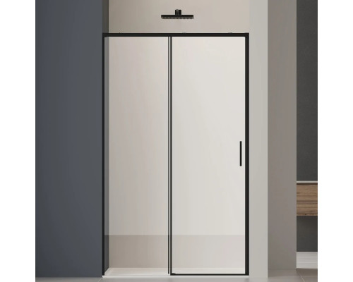 Душевая дверь Vincea Soft 2 VDS-3SO2120CLB 120 см, профиль черный матовый, стекло прозрачное