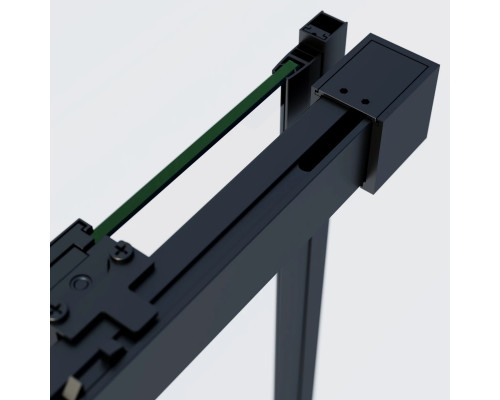 Душевая дверь Vincea Soft 2 VDS-3SO2140CLB 140 см, профиль черный матовый, стекло прозрачное