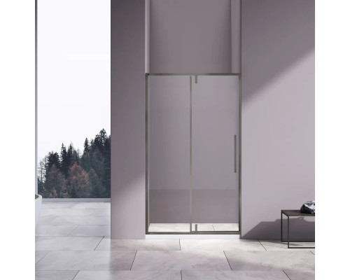 Душевая дверь Vincea Slim-N VDP-4SN100CLGM 100 см, профиль вороненая сталь, стекло прозрачное