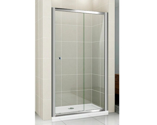 Купить Душевая дверь раздвижная Cezares Pratico 145 см текстурное стекло PRATICO-BF-1-145-P-Cr в магазине сантехники Santeh-Crystal.ru