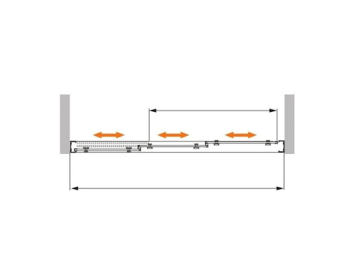 Купить Душевая дверь 170 см Cezares FAMILY-B-BF-3-170-C-Cr прозрачное в магазине сантехники Santeh-Crystal.ru