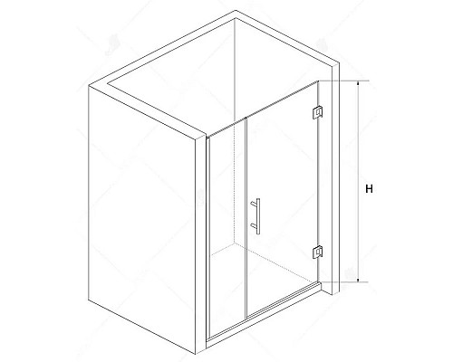 Приобрести Душевая дверь 90 см RGW HO-012 Hotel 350601209-11 прозрачное в магазине сантехники Santeh-Crystal.ru