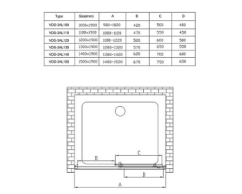 Душевая дверь 120 см Vincea Alpha VDS-3AL120CL прозрачное Душевая дверь 120 см Vincea Alpha VDS-3AL120CL прозрачное