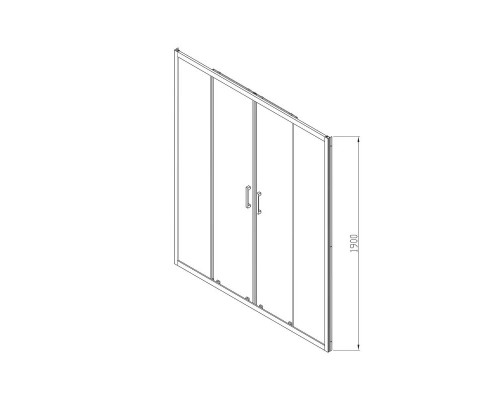 Душевая дверь 180 см Vincea Alpha VDS-3AL2180CL прозрачное