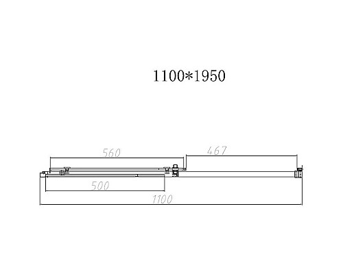 Заказать Душевая дверь 110 см Vincea Slim-N VDS-4SN110CL прозрачное в магазине сантехники Santeh-Crystal.ru