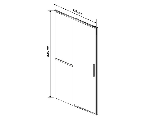 Душевая дверь 100 см Vincea Slim Soft VDS-1SS100CL прозрачное