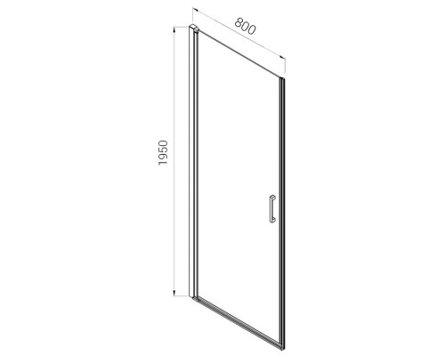 Душевая дверь 80 см Vincea Alpha VDP-3AL800CLB прозрачное