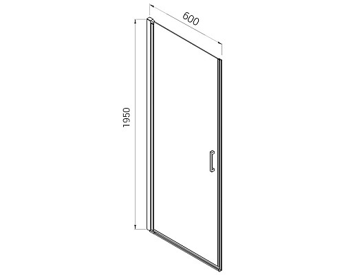 Душевая дверь 60 см Vincea Alpha VDP-3AL600CLB прозрачное