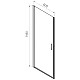 Душевая дверь 60 см Vincea Alpha VDP-3AL600CLB прозрачное