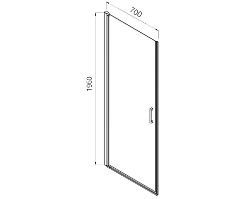 Душевая дверь 70 см Vincea Alpha VDP-3AL700CLB прозрачное Душевая дверь 70 см Vincea Alpha VDP-3AL700CLB прозрачное