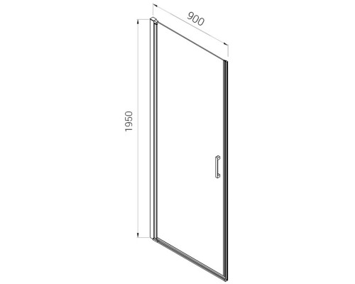Душевая дверь 90 см Vincea Alpha VDP-3AL900CLB прозрачное
