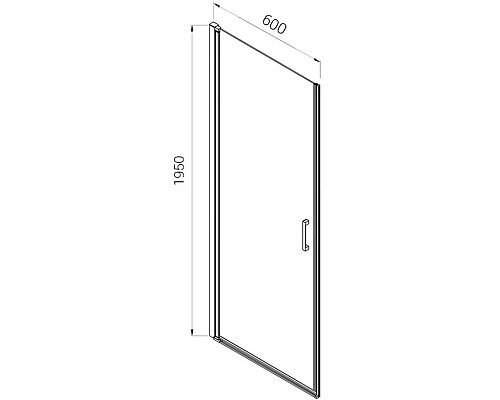 Душевая дверь 60 см Vincea Alpha VDP-3AL600CLG прозрачное