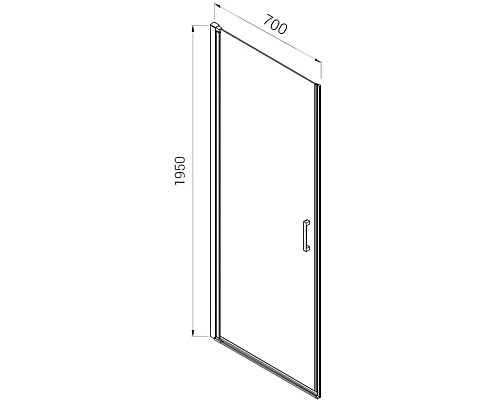 Душевая дверь 70 см Vincea Alpha VDP-3AL700CLGM прозрачное