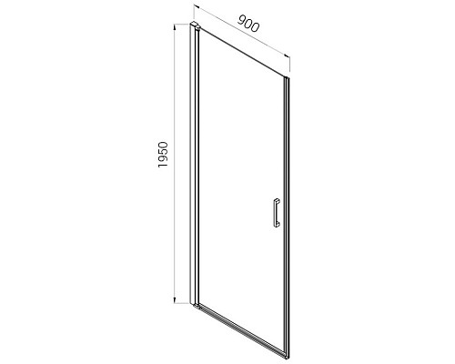 Душевая дверь 90 см Vincea Alpha VDP-3AL900CLGM прозрачное